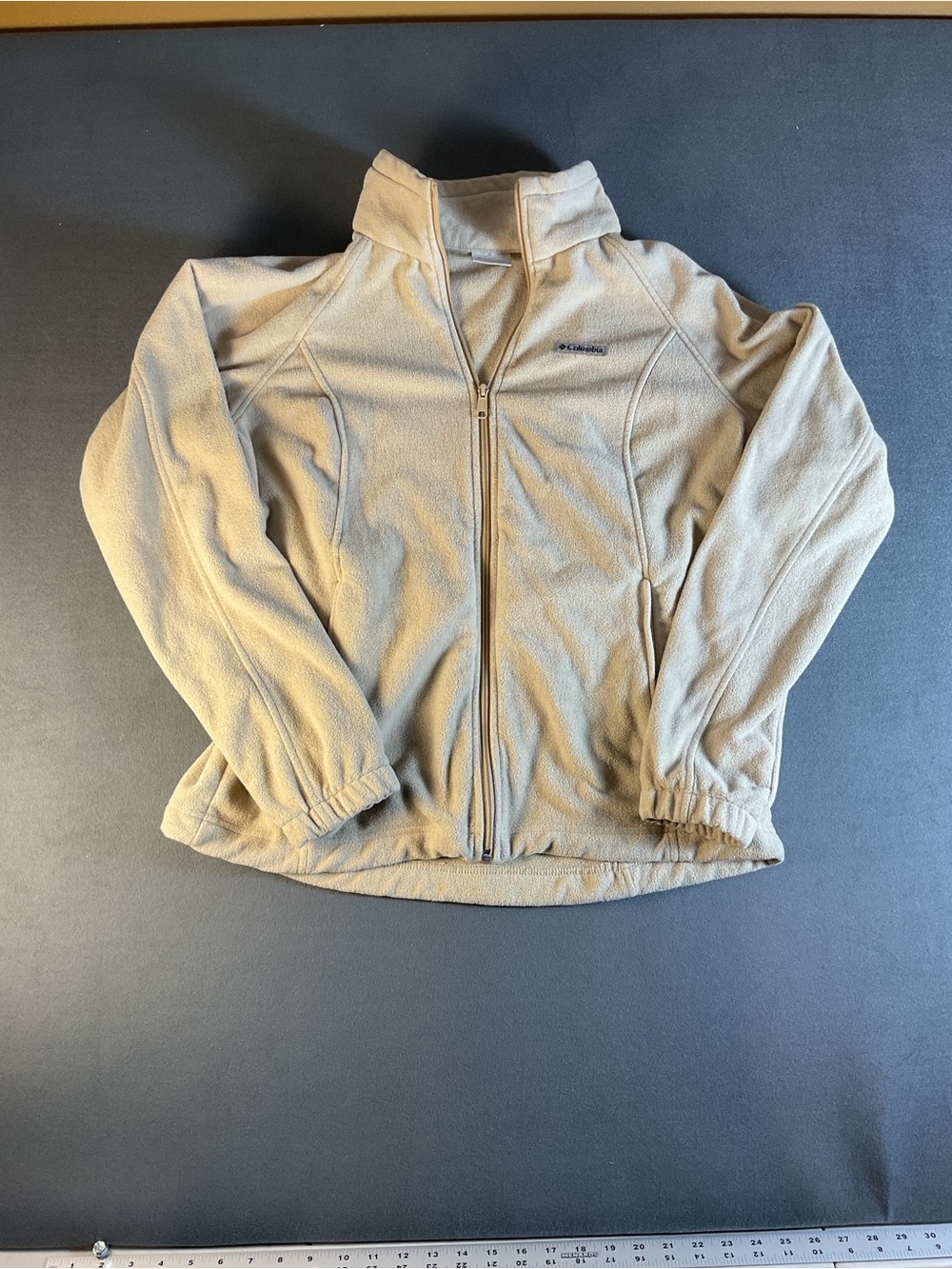 Columbia Women's Beige Tan Fleece Full-Zip Jacket